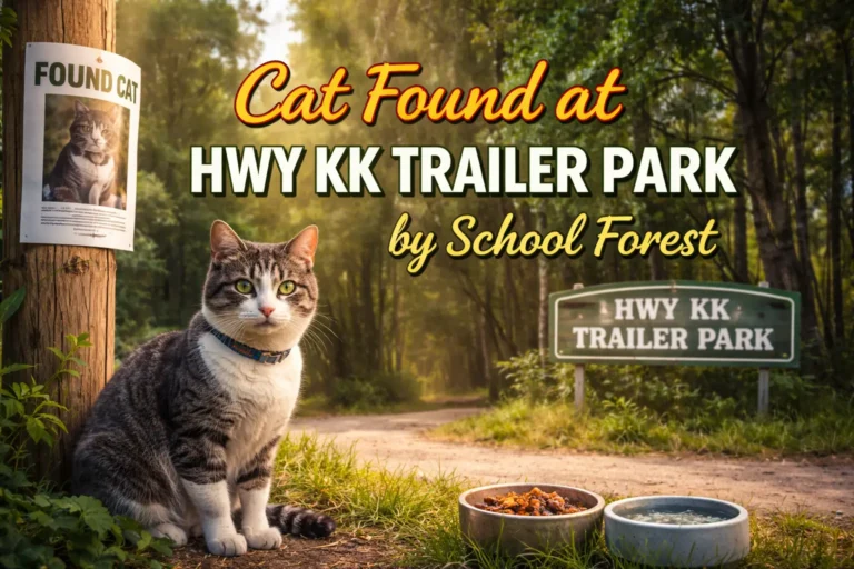 cat found at hwy kk trailer park by school forest