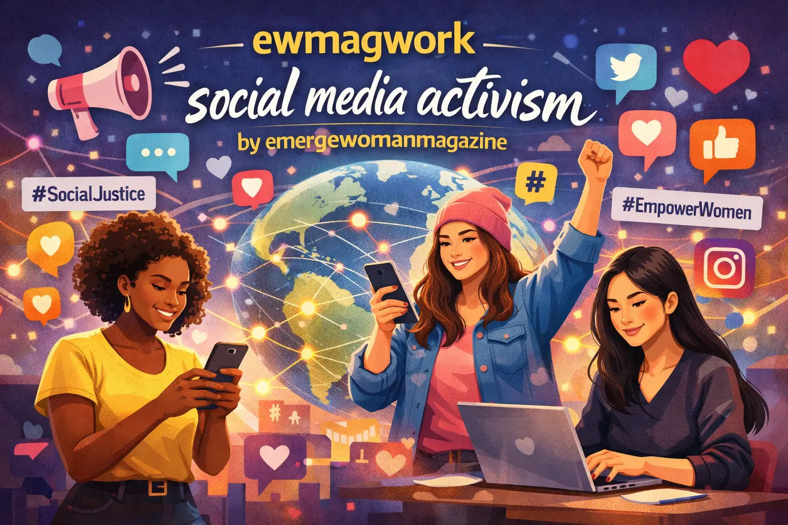 ewmagwork social media activism by emergewomanmagazine